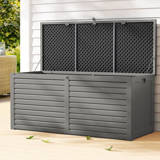 Outdoor Storage Box 490L Bench Seat Indoor Garden Toy Tool Sheds Chest