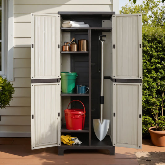 Outdoor Storage Cabinet Lockable Cupboard Garage 173cm