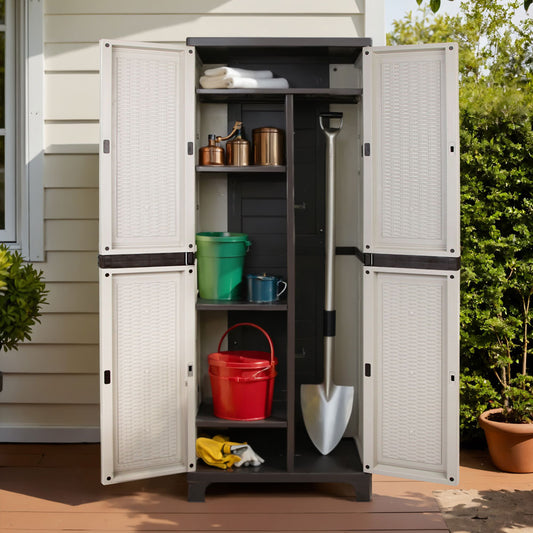 Outdoor Storage Cabinet Cupboard Lockable Garage 173cm