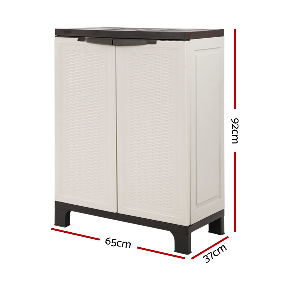 Outdoor Storage Cabinet Cupboard Lockable Garage 92cm