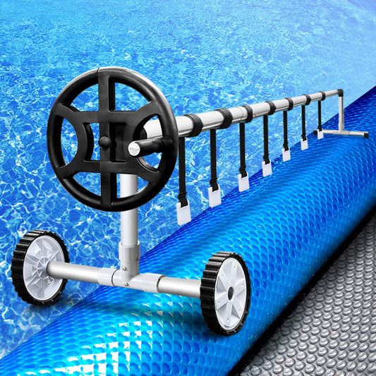 Solar Swimming Pool Cover Roller Wheel Blanket Adjustable 10x4M