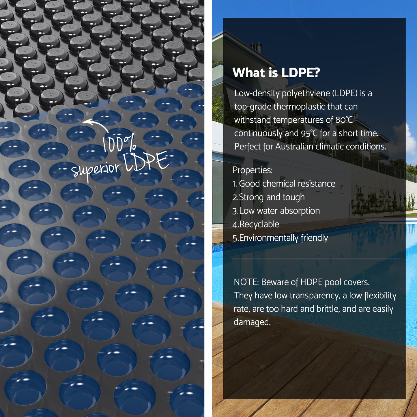 Pool Cover 600 Micron 10x4m with Roller 4m Swimming Pools Black Solar Blanket
