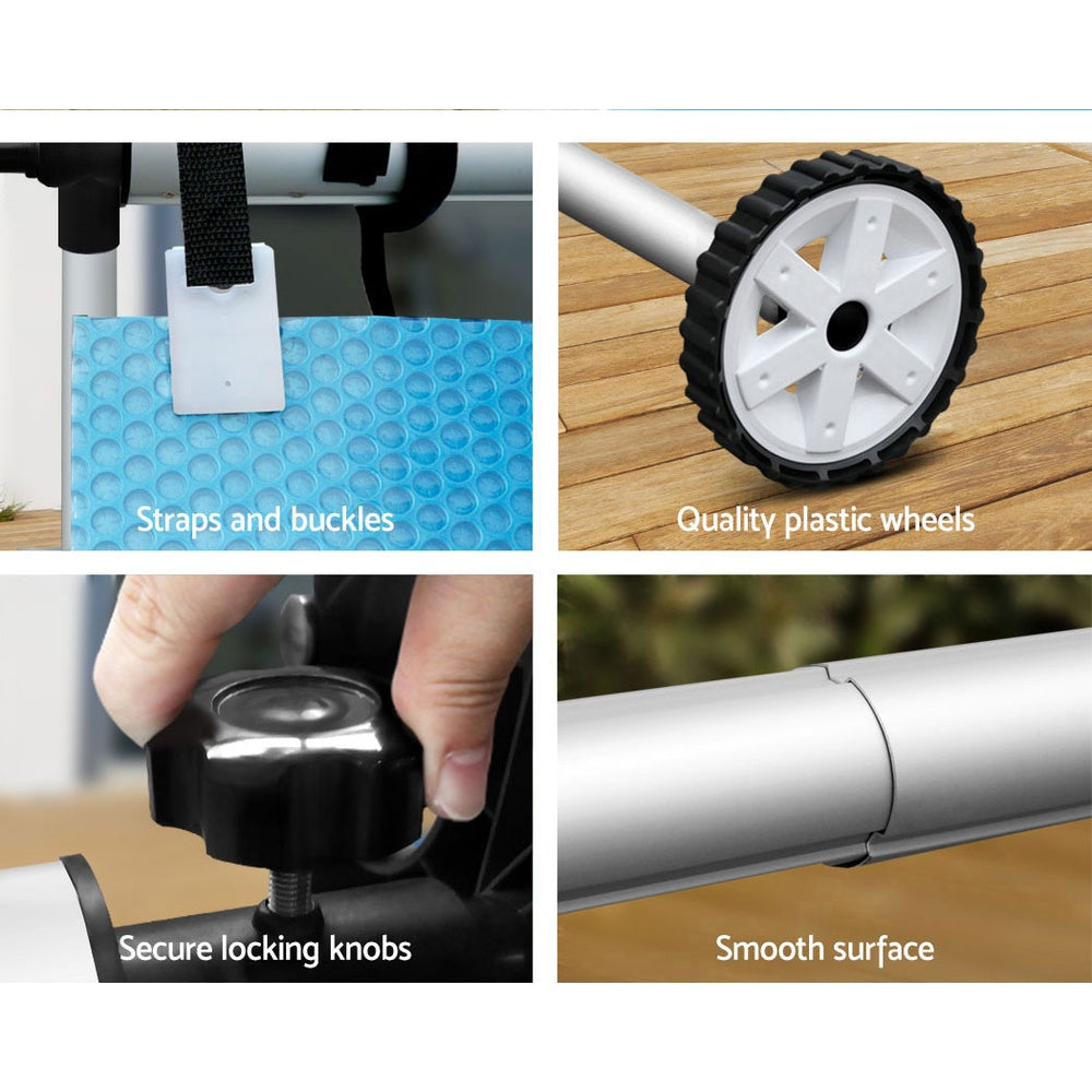 Swimming Pool Cover Roller 400 Micron Solar Blanket Outdoor 6.5M x 3M