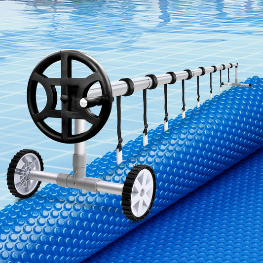 Pool Cover 600 Micron 7x4m with Roller 4m Swimming Pools Solar Blanket