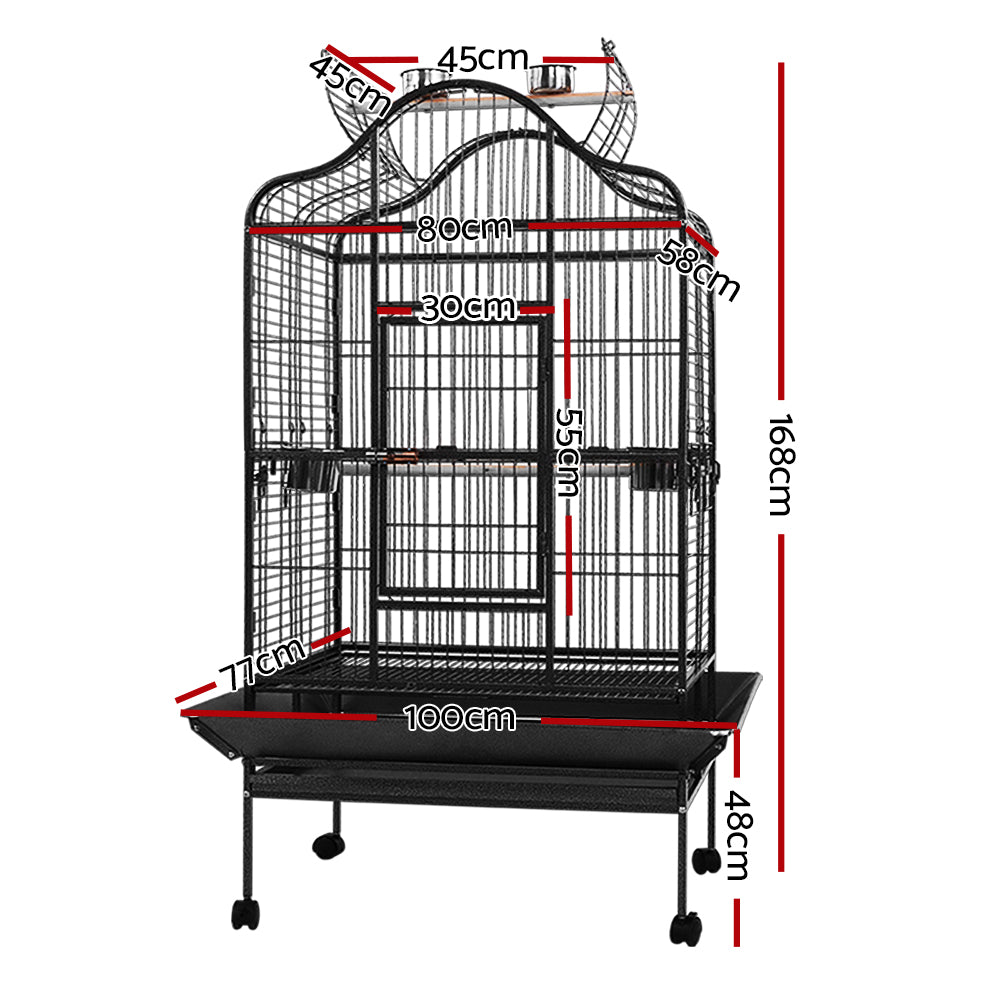 Bird Cage Pet Cages Aviary 168CM Large Travel Stand Budgie Parrot Toys