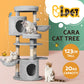 Cat Tree Tower Scratching Post Scratcher Wood Condo House Toys Bed 123cm - Grey