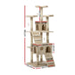 Cat Tree 180cm Trees Scratching Post Scratcher Tower Condo House Furniture Wood - Beige