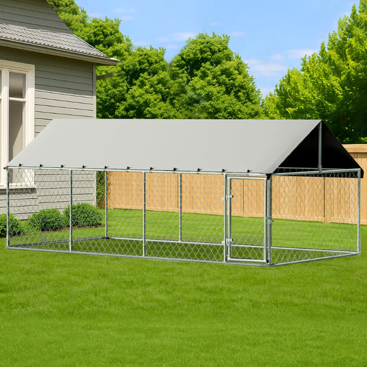 Dog Kennel Large House XL Pet Run Cage Puppy Outdoor Enclosure 2Mx4M