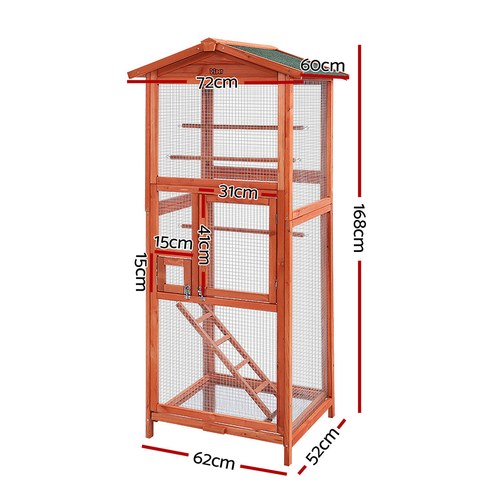 Bird Cage Wooden Pet Cages Aviary Large Carrier Travel Canary Cockatoo Parrot Extra Large