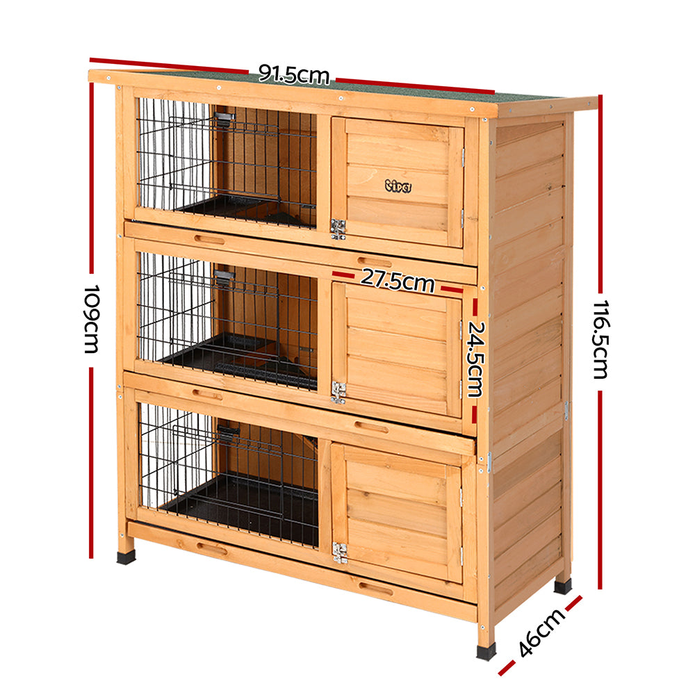 Rabbit Hutch Wooden Cage Pet hutch Chicken Coop 91.5cm x 46cm x 116.5cm