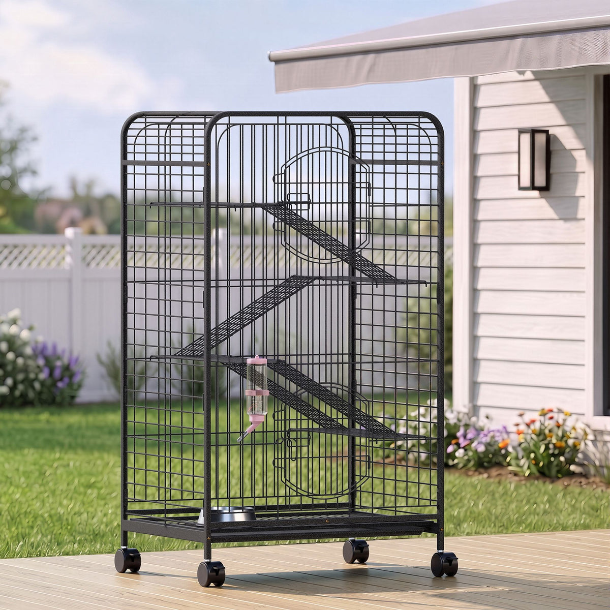 Rabbit Cage Indoor Hutch Guinea Pig Bird Ferret Cat Hamster 110cm 4 Level