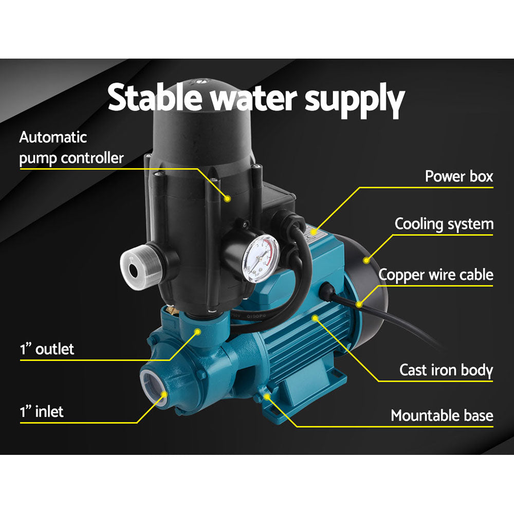 Auto Peripheral Pump Clean Water Garden Farm Rain Tank Irrigation QB60
