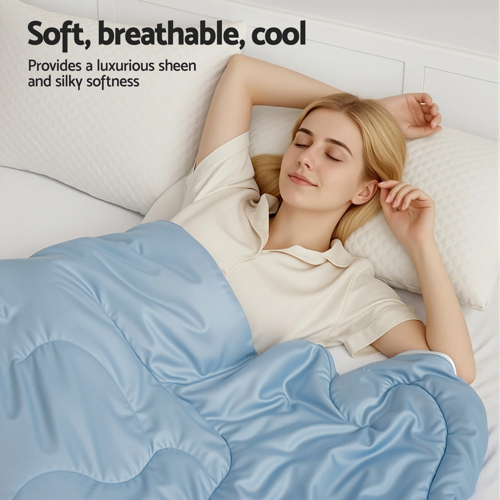 Super King Giselle Tencel Quilt 200GSM Summer Quilts Comforter Doona Light Weight Soft Throw Blanket