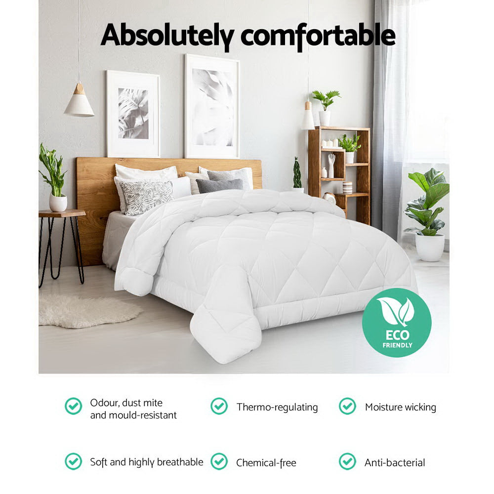 Super King Giselle Bedding 400GSM Microfibre Bamboo Quilt