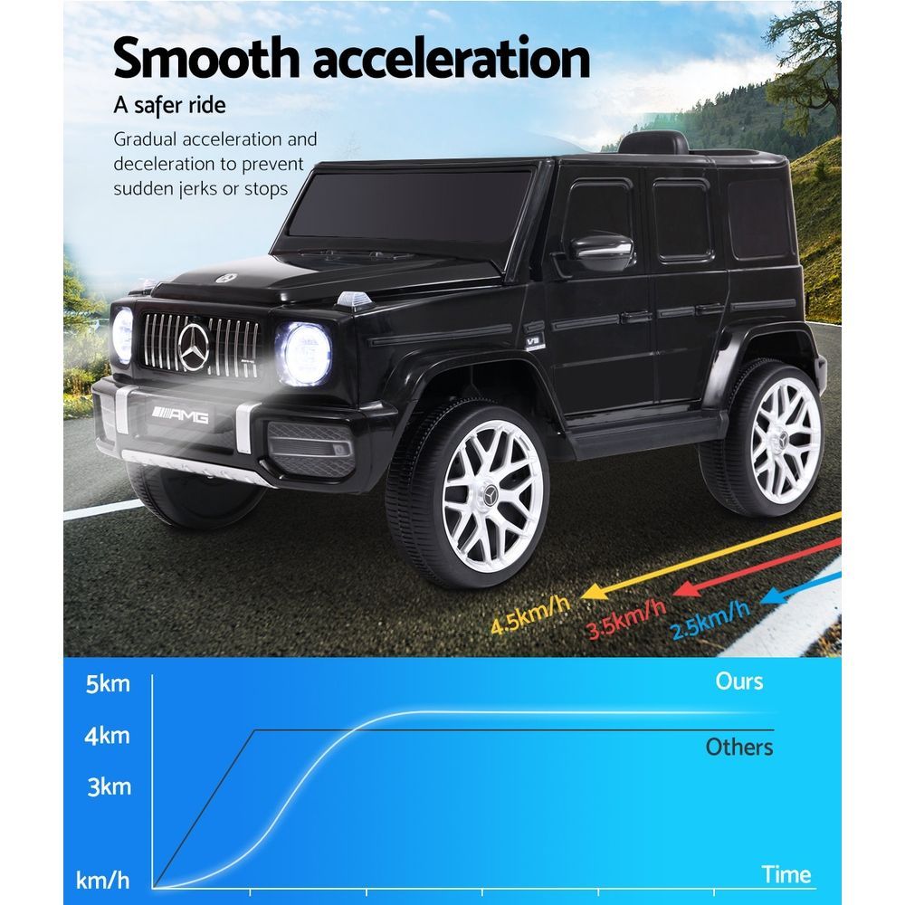 Mercedes-Benz Kids Ride On Car Electric AMG G63 Licensed Remote Toys Cars 12V - Black