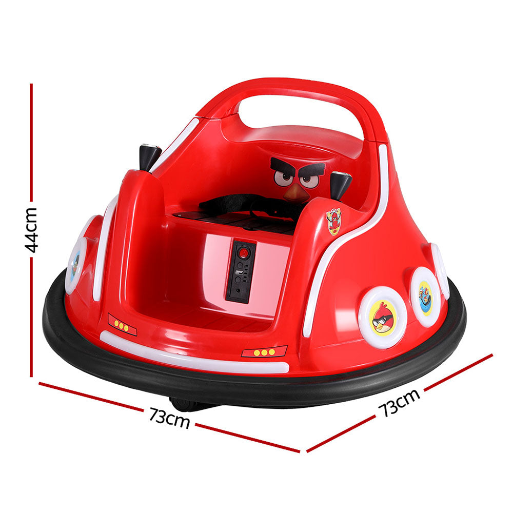 Kids Ride On Car Bumper Electric Ride On Cars Light Remote Angry Birds Sticker - Red
