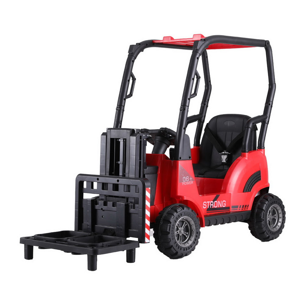 Kids Electric Ride On Car Forklift Loader Toys Cars Horn Remote 12V - Red