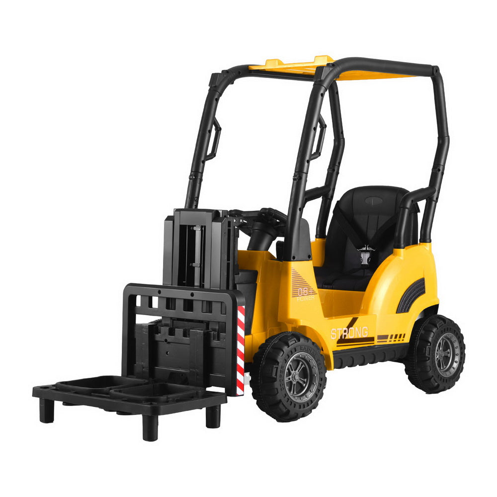 Kids Electric Ride On Car Forklift Loader Toys Cars Horn Remote 12V - Yellow