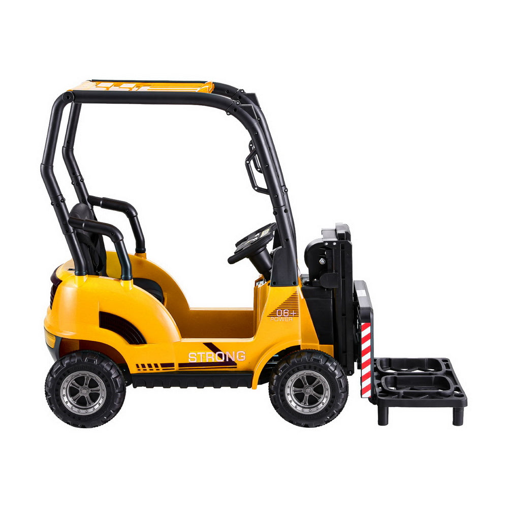 Kids Electric Ride On Car Forklift Loader Toys Cars Horn Remote 12V - Yellow