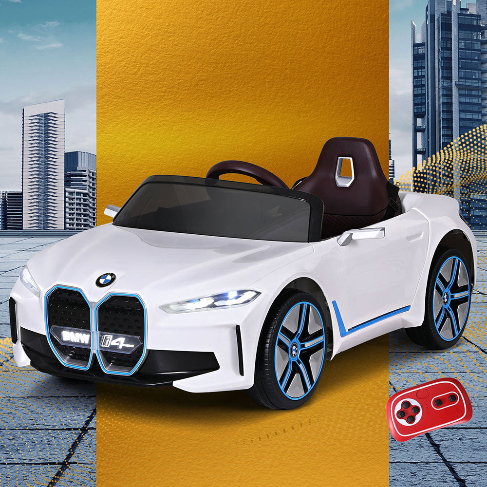 Kids Ride On Car BMW Licensed I4 Sports Remote Control Electric Toys 12V - White