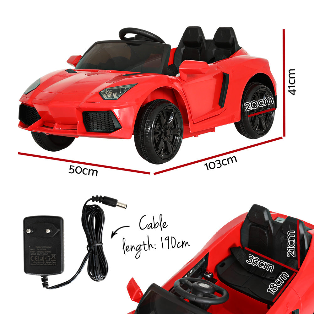 Kids Electric Ride On Car Ferrari-Inspired Toy Cars Remote 12V - Red