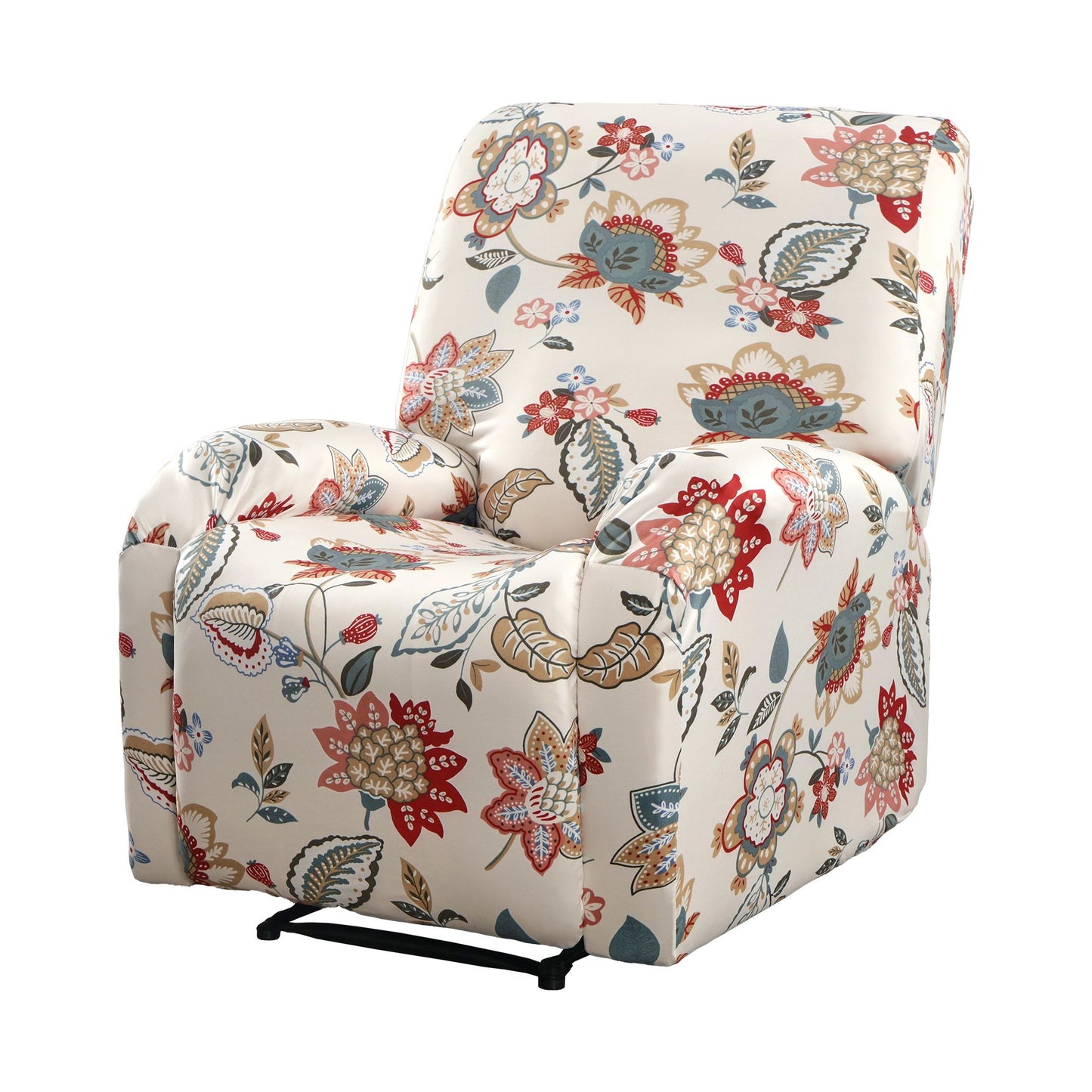 Stretch Kids Recliner Cover 4-Pieces Recliner Chair Slipcovers Printed Polyester