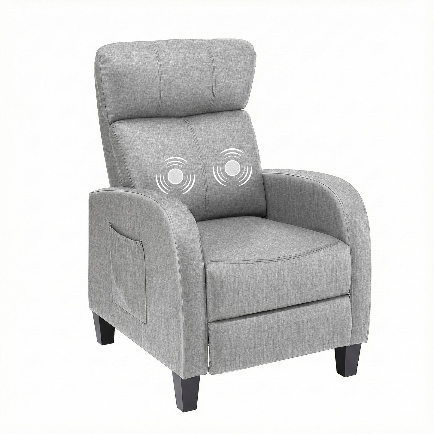 Atropos Massage Recliner Chair Small Recliner Sofa for Adults Fabric - Grey