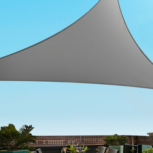 Instahut Shade Sail Cloth Shade cloth Canopy Triangle 280gsm 5x5x7.1m