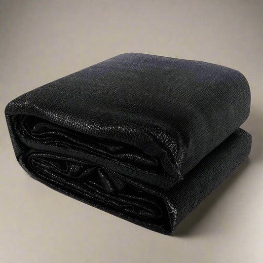 Instahut Shade Sail 6x8m Rectangle 280GSM 98% Black Shade Cloth