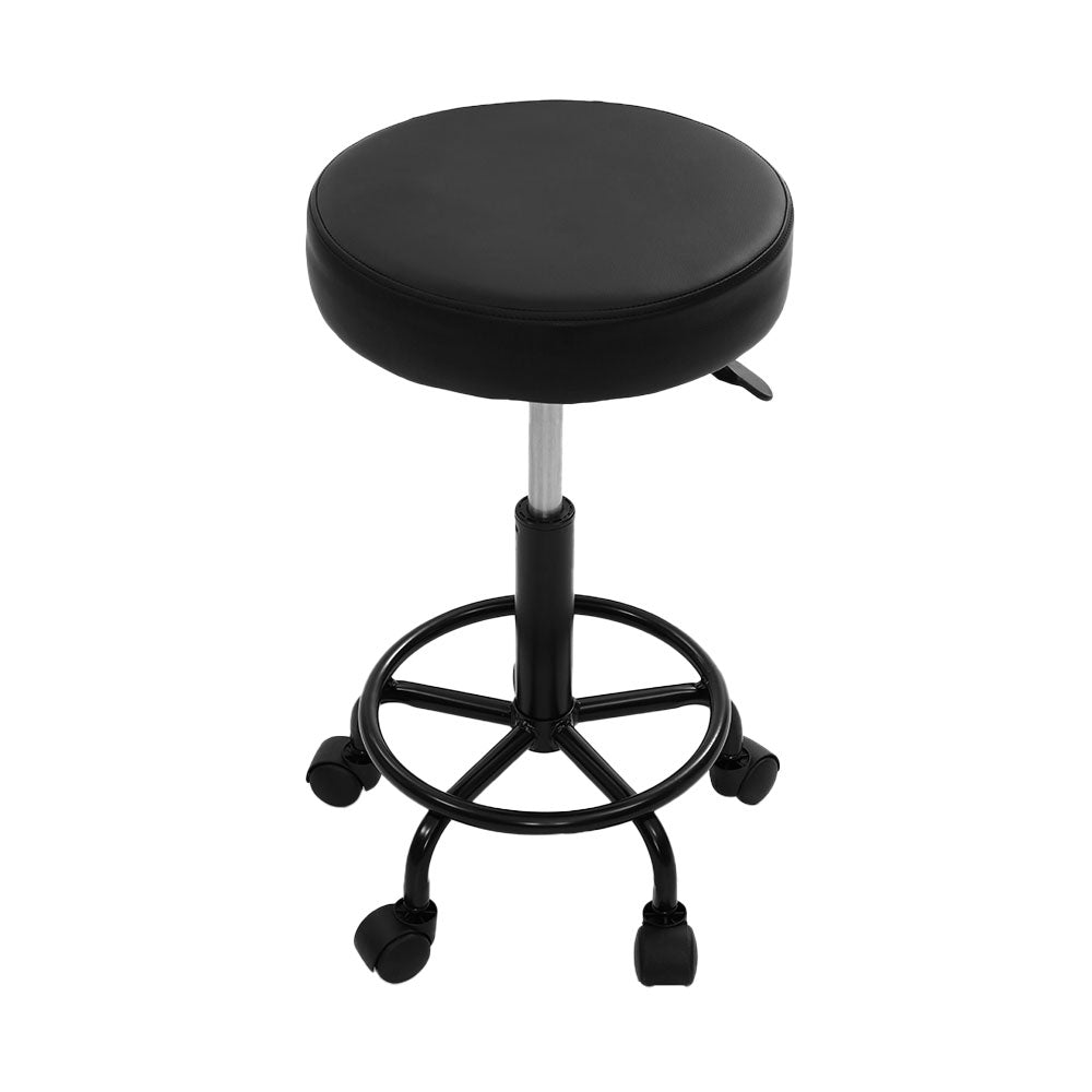 Set of 2 Salon Stool Round Swivel Chair