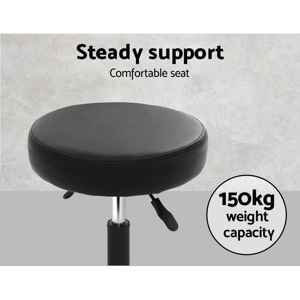 Set of 2 Salon Stool Round Swivel Chair