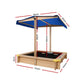 Wooden Outdoor Sand Box Set Sand Pit 110x110 - Natural Wood