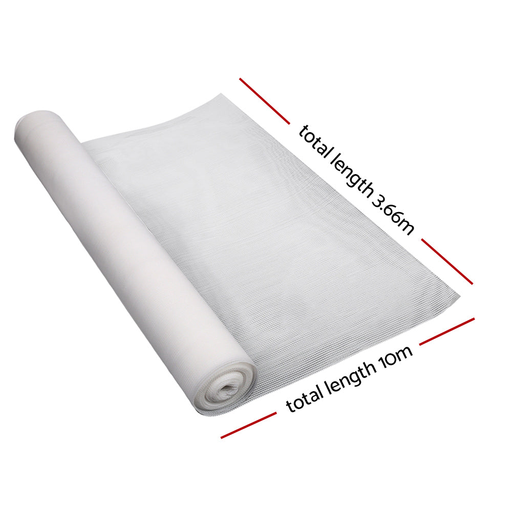 Instahut 30% Shade Cloth 3.66x10m Shade cloth Wide Heavy Duty White