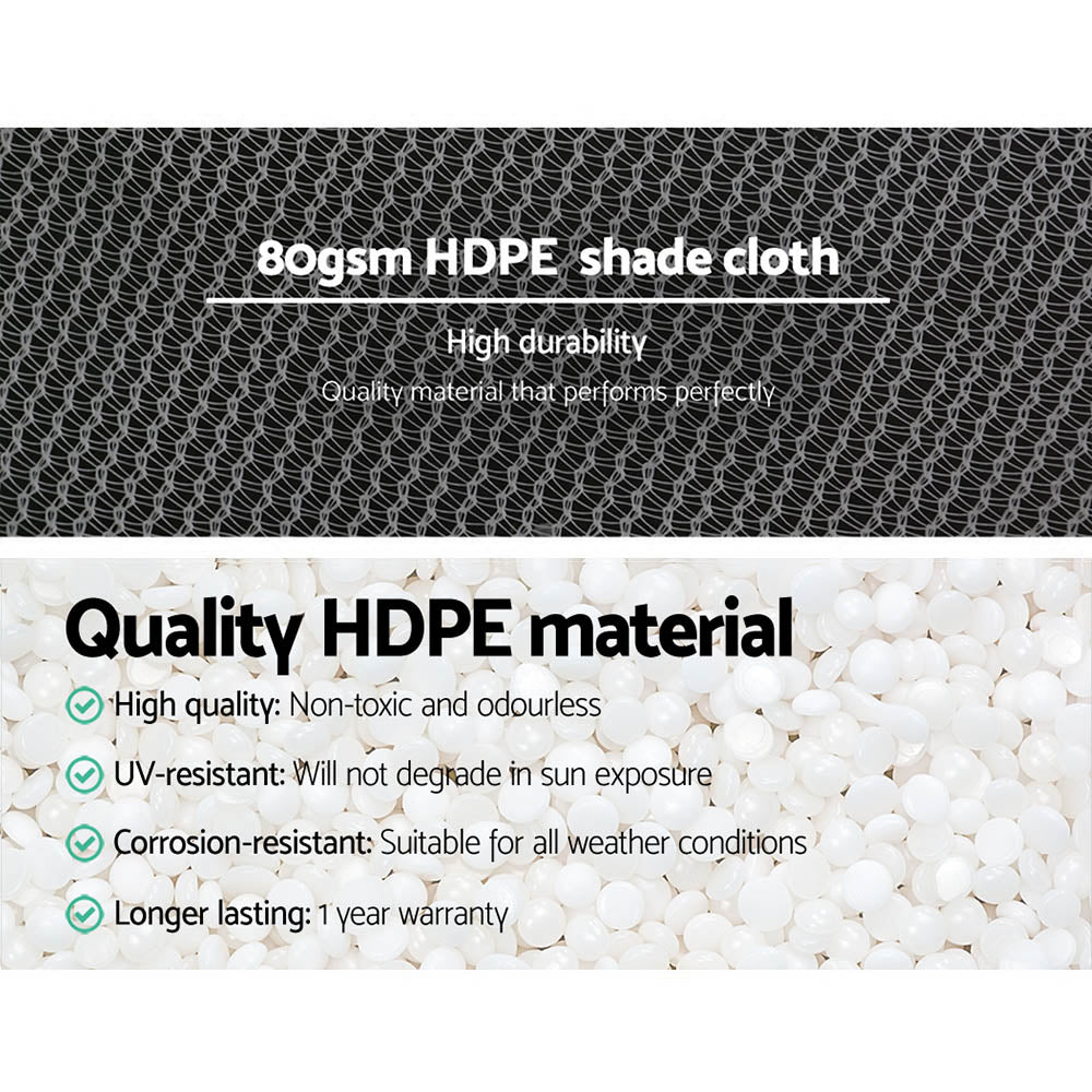 Instahut 30% Shade Cloth 3.66x10m Shade cloth Wide Heavy Duty White