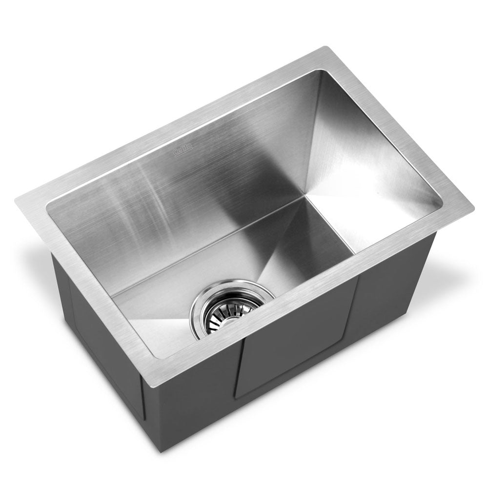 Cefito Kitchen Sink 45X30cm Stainless Steel Basin Single Bowl Silver