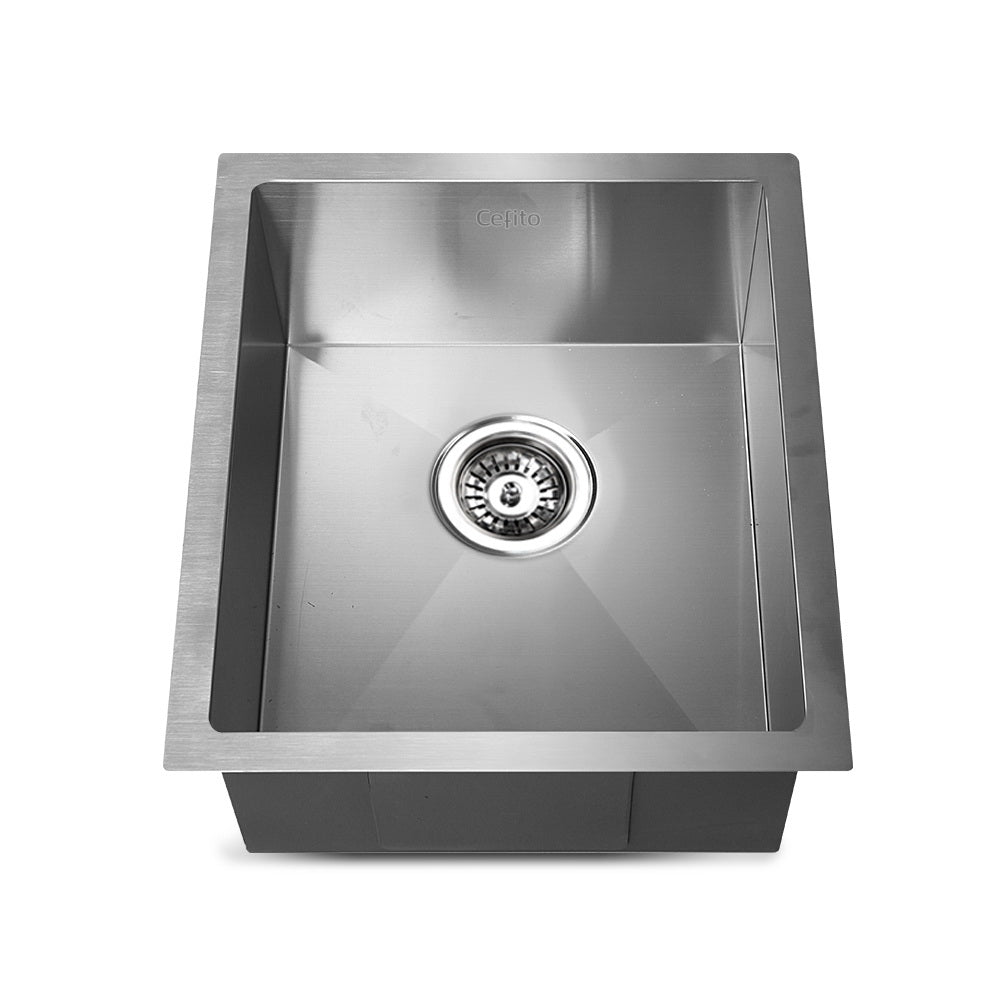 Cefito Kitchen Sink 45X39cm Stainless Steel Basin Single Bowl Silver