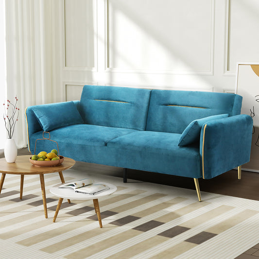 Mattie 3-Seater Sofa Bed Convertible - Peacock Blue