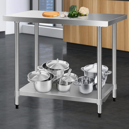 1219x610mm Commercial Stainless Steel Kitchen Bench
