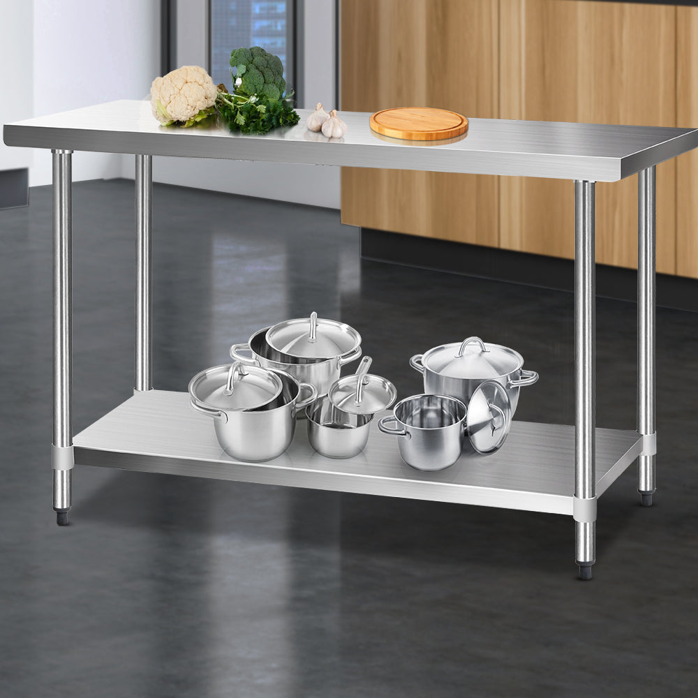 1524mmx610mm Commercial Stainless Steel Kitchen Bench