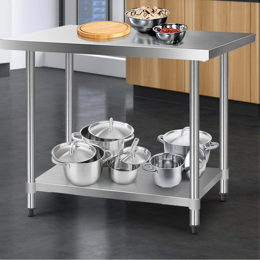 610x1219mm Commercial Stainless Steel Kitchen Bench