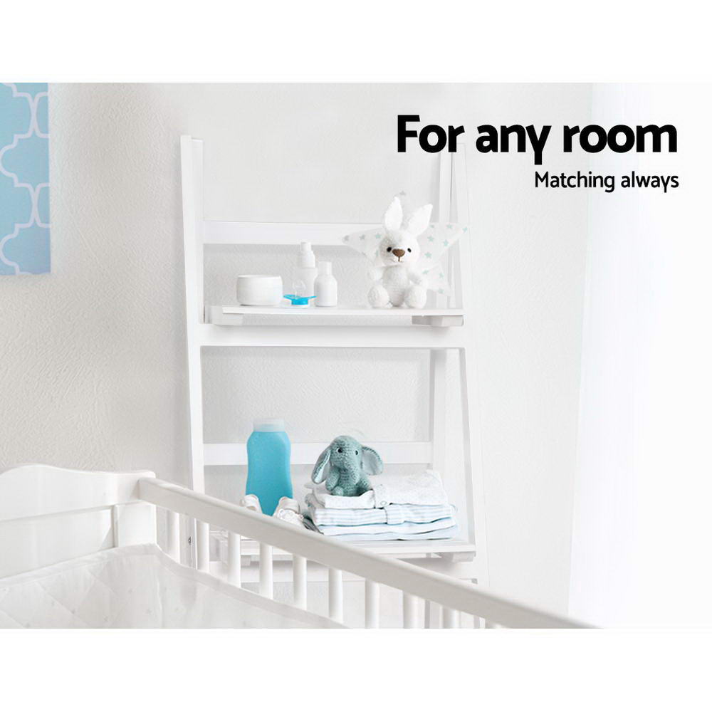 Artiss Bookshelf Corner Shelf 3 Tiers - Zane White
