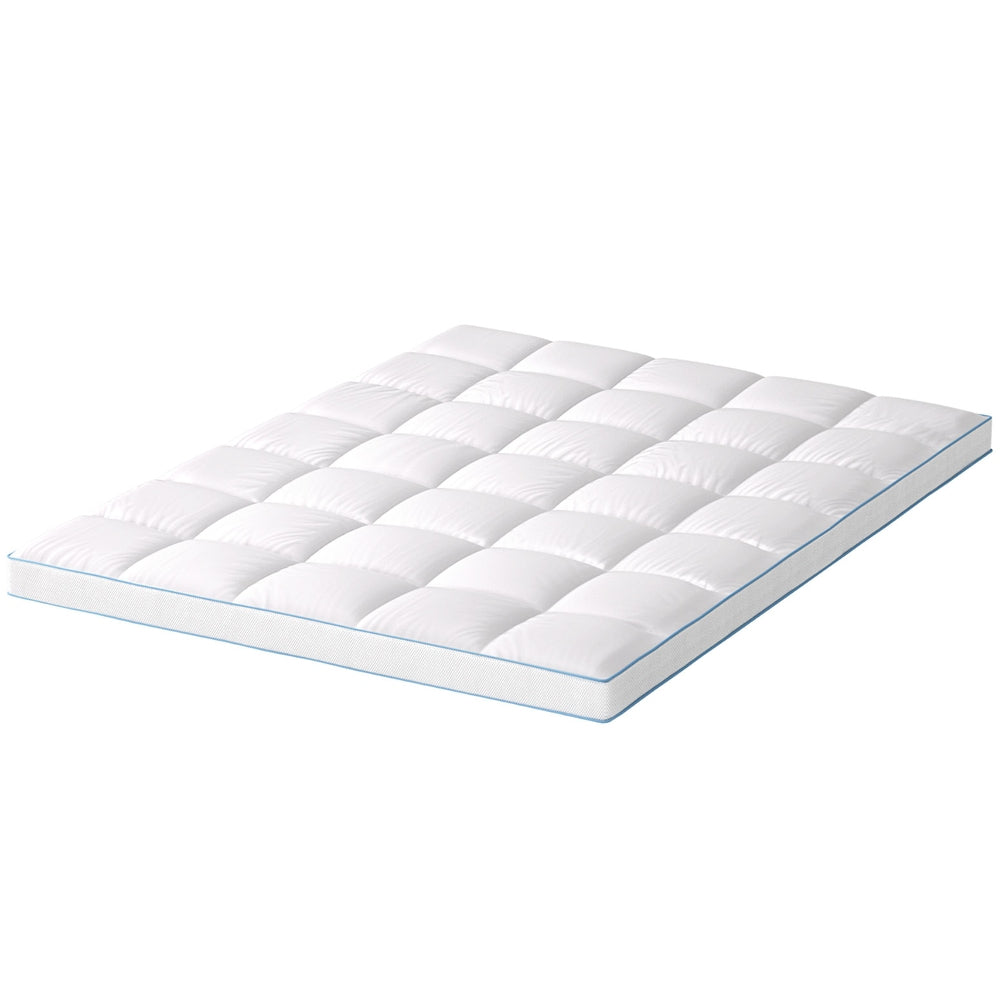 Queen Giselle Bedding 1500GSM Bamboo Pillowtop Mattress Topper 10cm