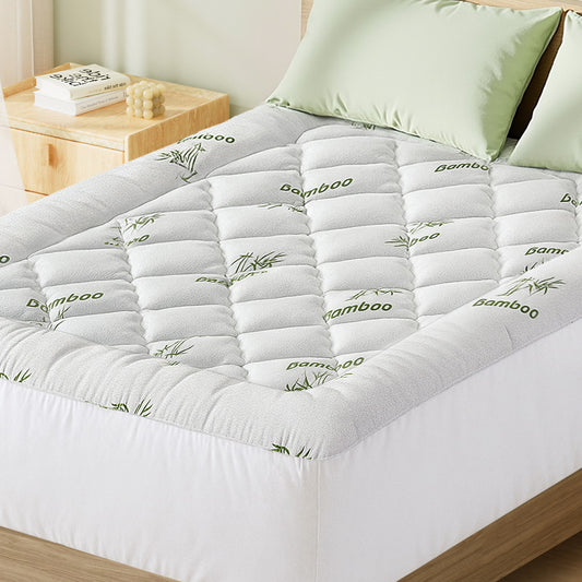 Double Giselle Bedding 5cm Pillowtop Mattress Topper 1000GSM Thick Soft Bamboo Cooling Pad