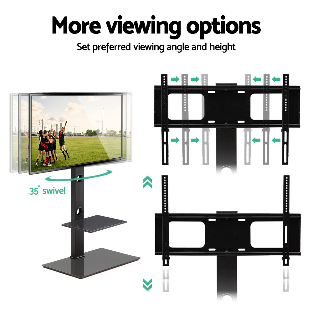 Floor TV Stand with Bracket Shelf Mount
