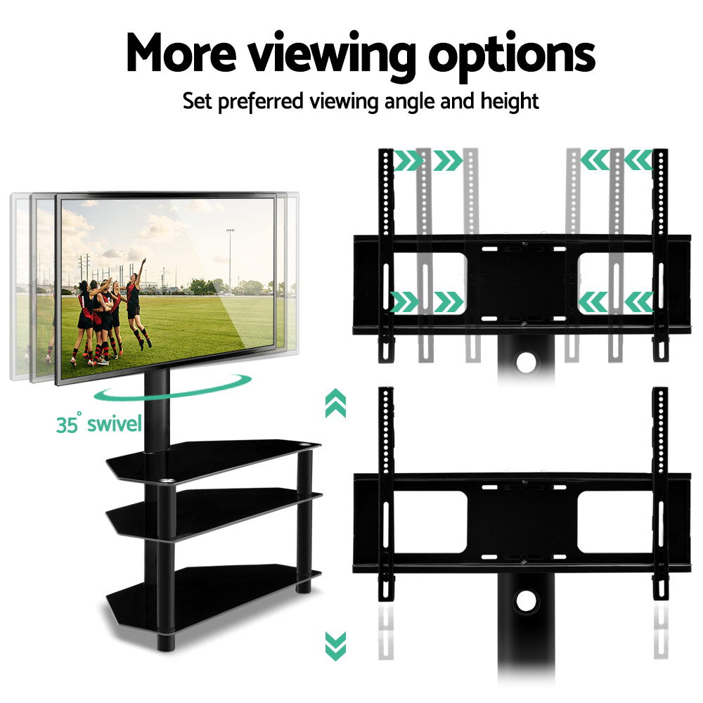 3 Tier Floor TV Stand with Bracket Shelf Mount