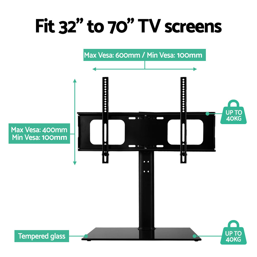 Table Top TV Swivel Mounted Stand for 32" to 70" Screen Size