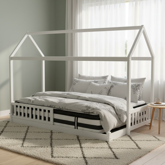 Topaz Bed & Mattress Package House Design - Grey Single