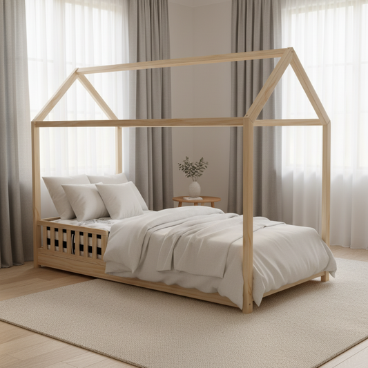 Topaz Bed & Mattress Package with Trundle - Oak Single