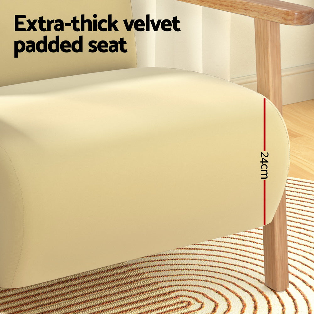 Micka Armchair Velvet - Yellow