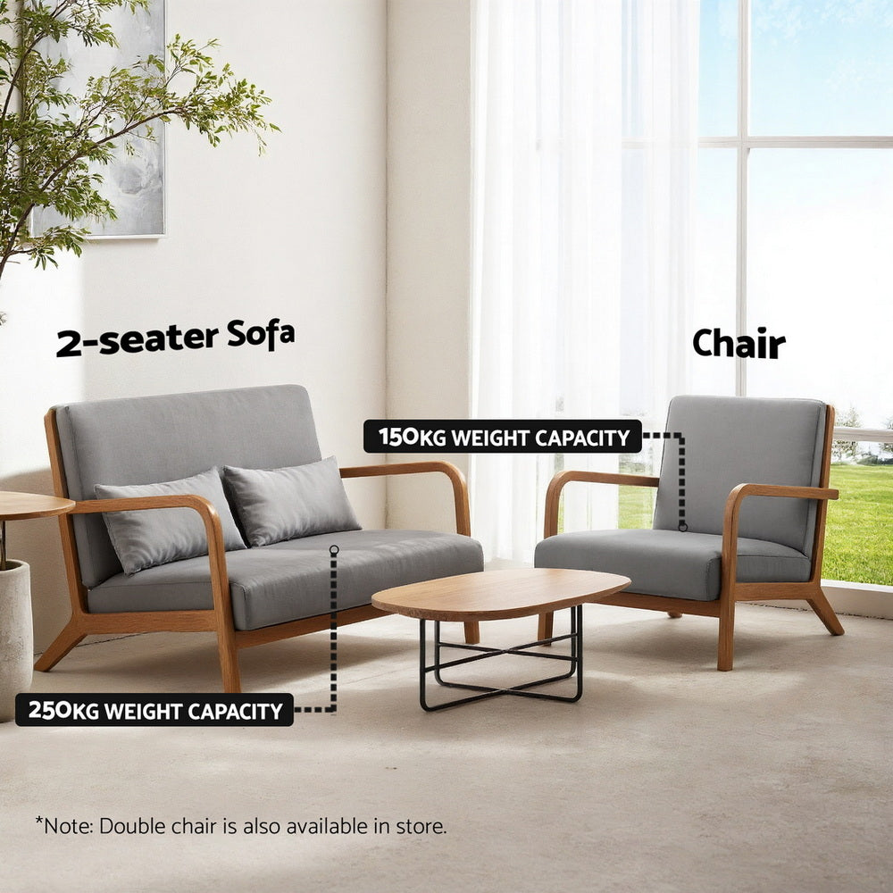 Myla Armchair Fabric Light - Grey